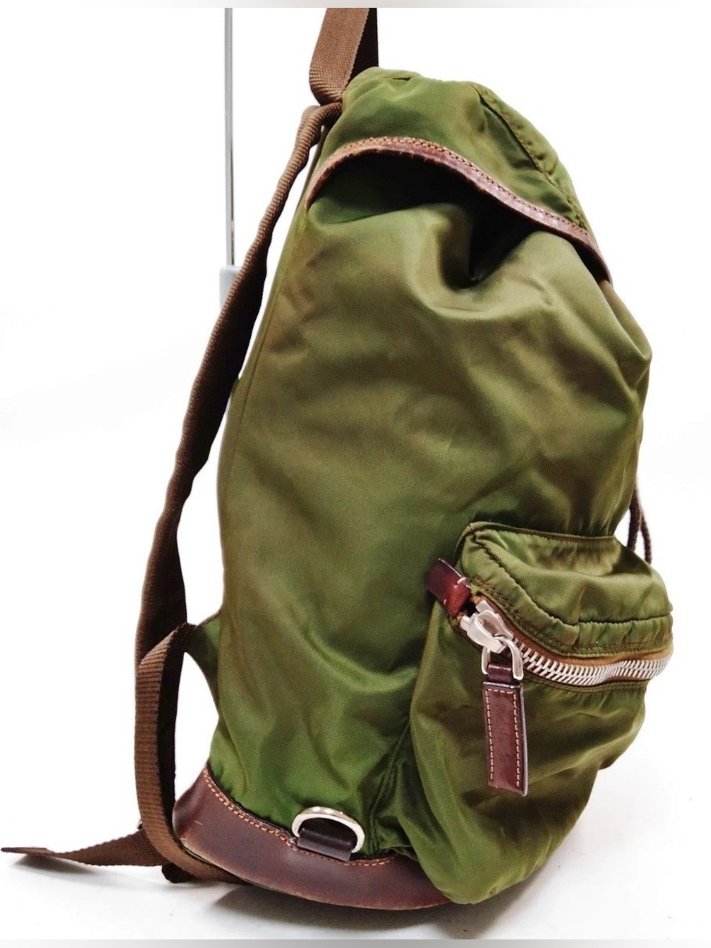 Prada Vintage Green Nylon Backpack | Auth Made in Italy - Picture 6 of 10